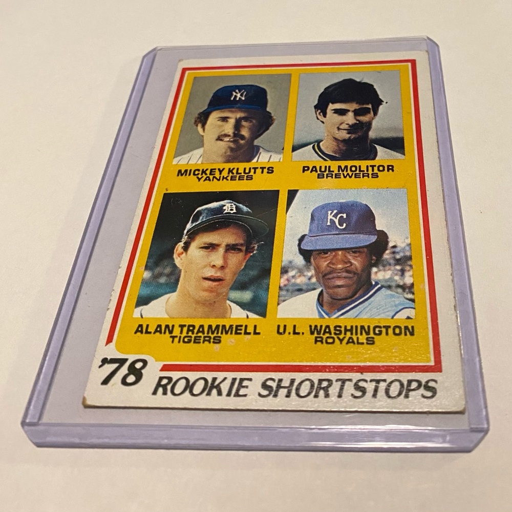 Paul Molitor/Alan Trammell/Mickey Klutts/UL Washington RC Rookie 1978 Topps